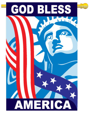 God Bless America Large Flag