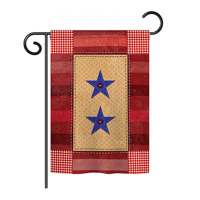 Two Star Service Garden Flag